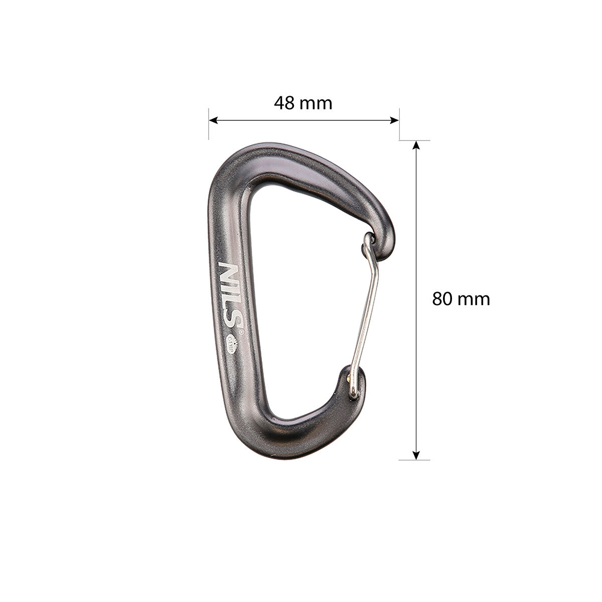 Gray Carabiner 12 KN – Lightweight, Durable