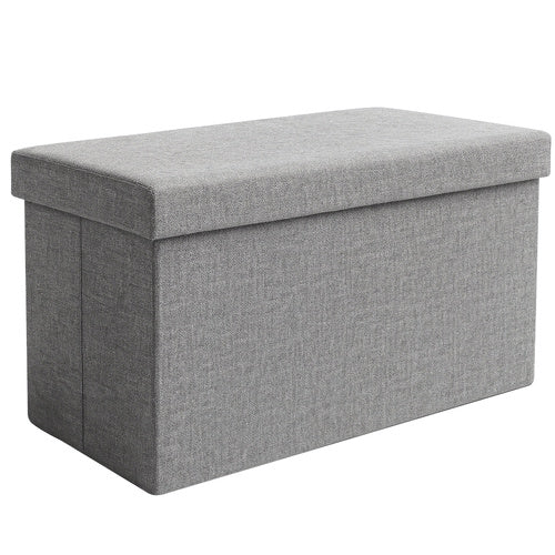Gray Fabric Pouf, 60x30x30 cm