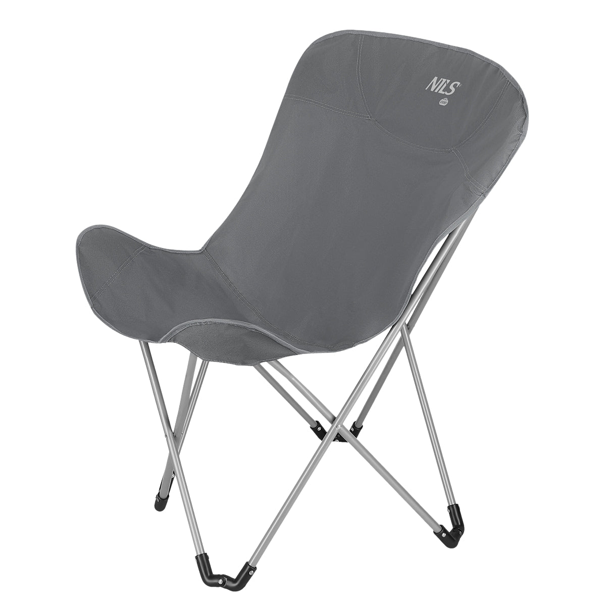 Gray Folding Camping Chair, Lightweight, Portable
