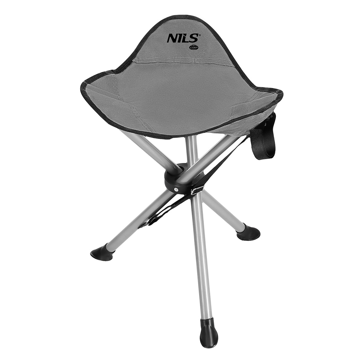 Gray Folding Camping Stool, Lightweight, Portable