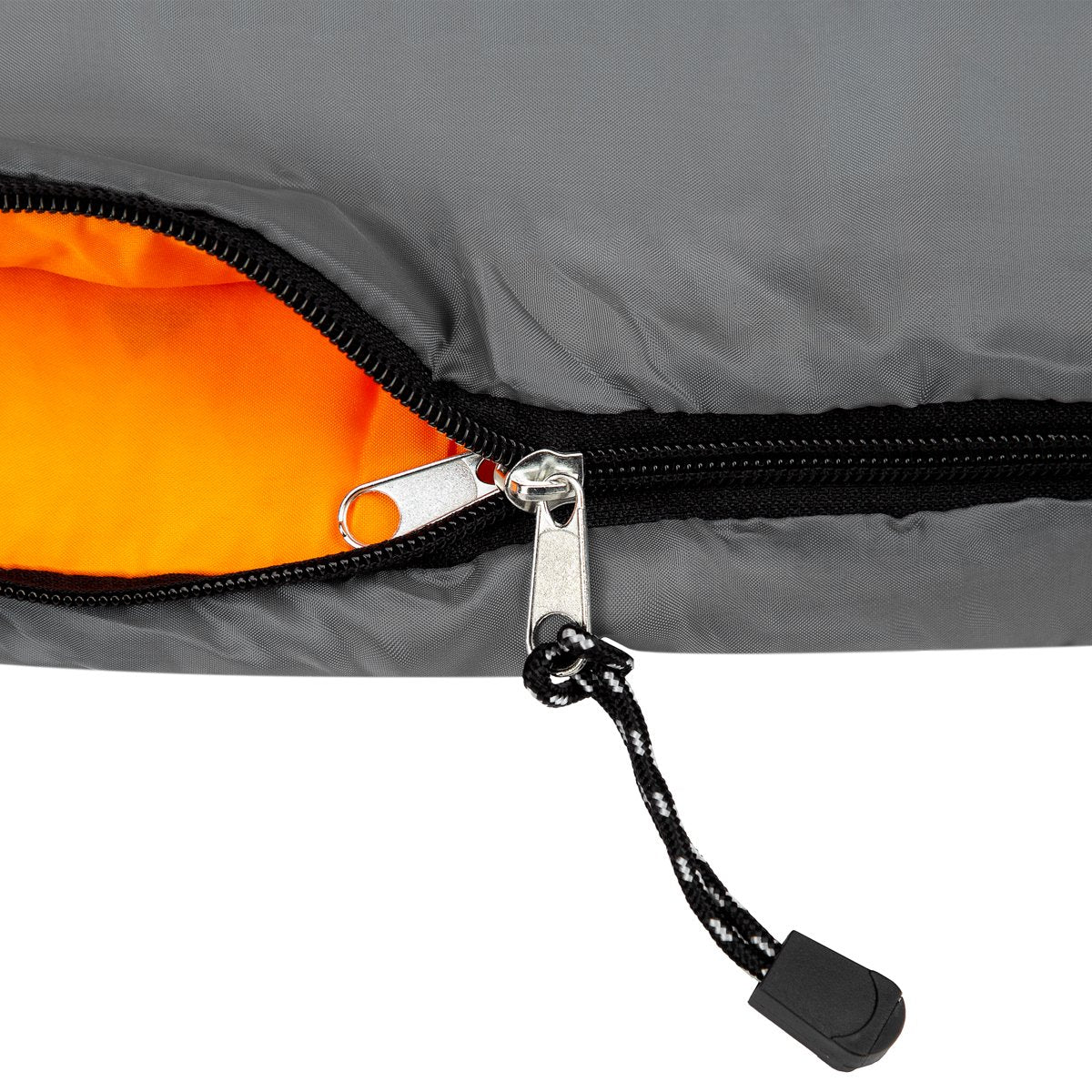 Gray-Orange Sleeping Bag, Size L, Lightweight