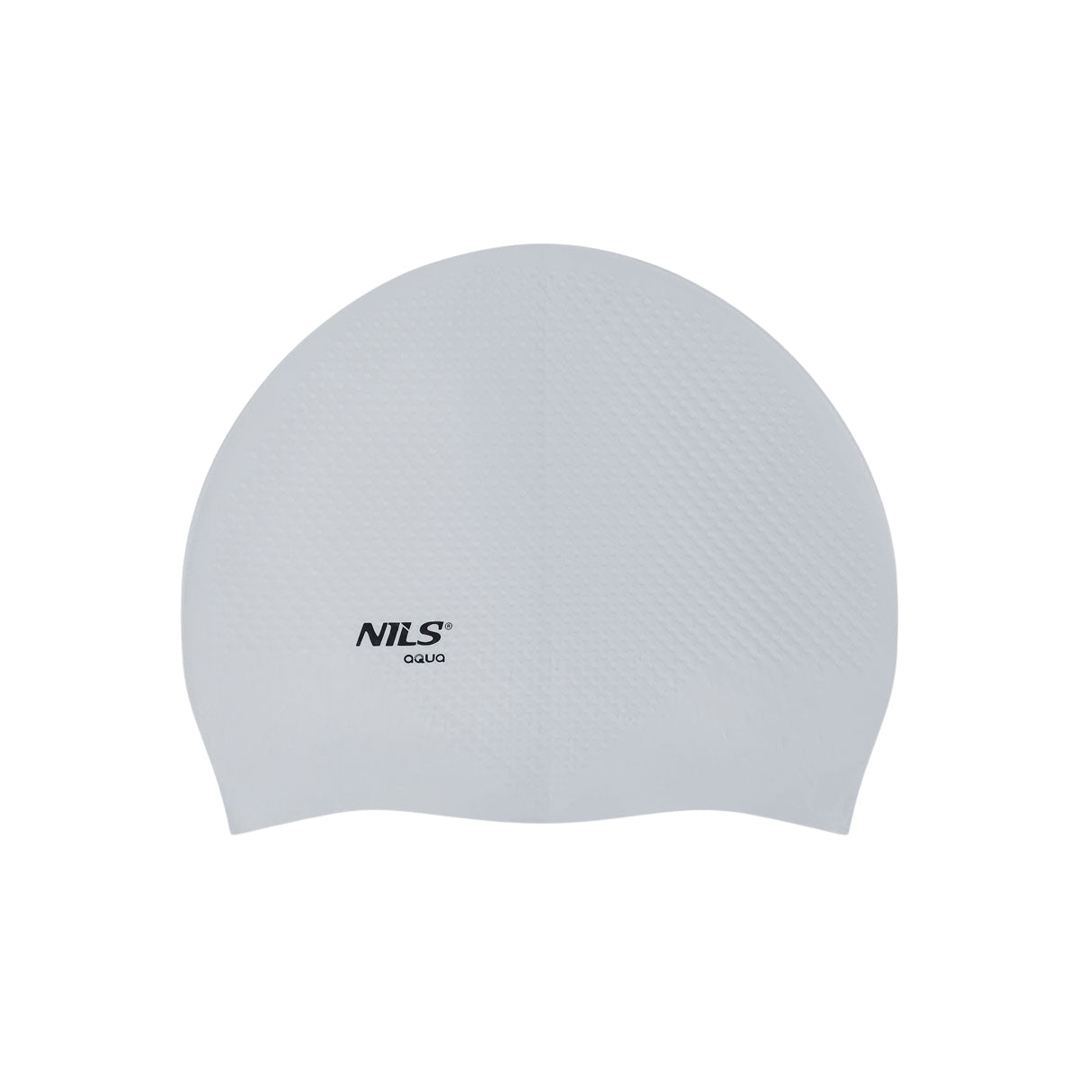 Gray Silicone Swimming Cap – Solid Color, Dots Design