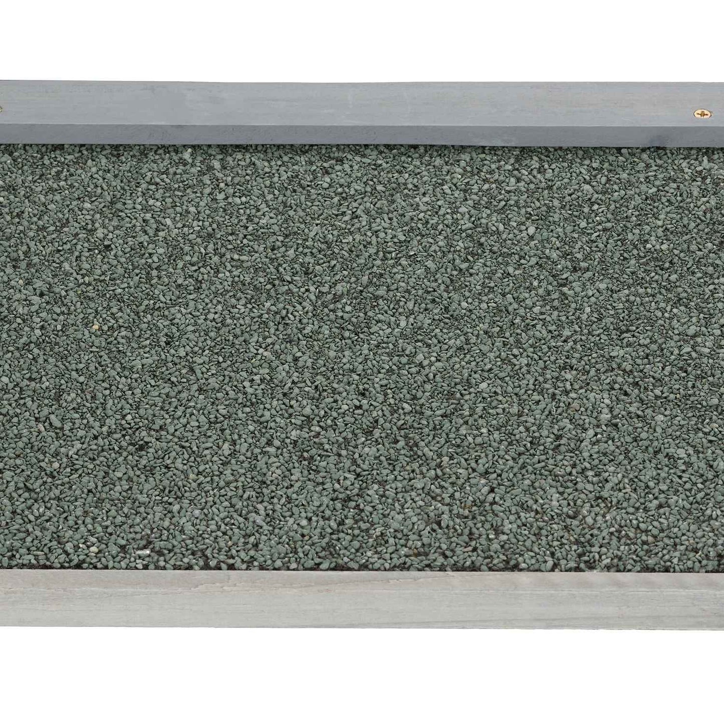 Gray bird table on post