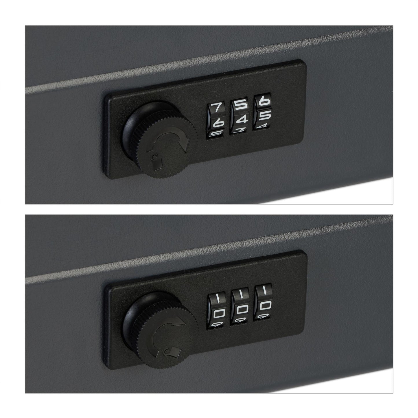 Gray cash drawer with combination lock