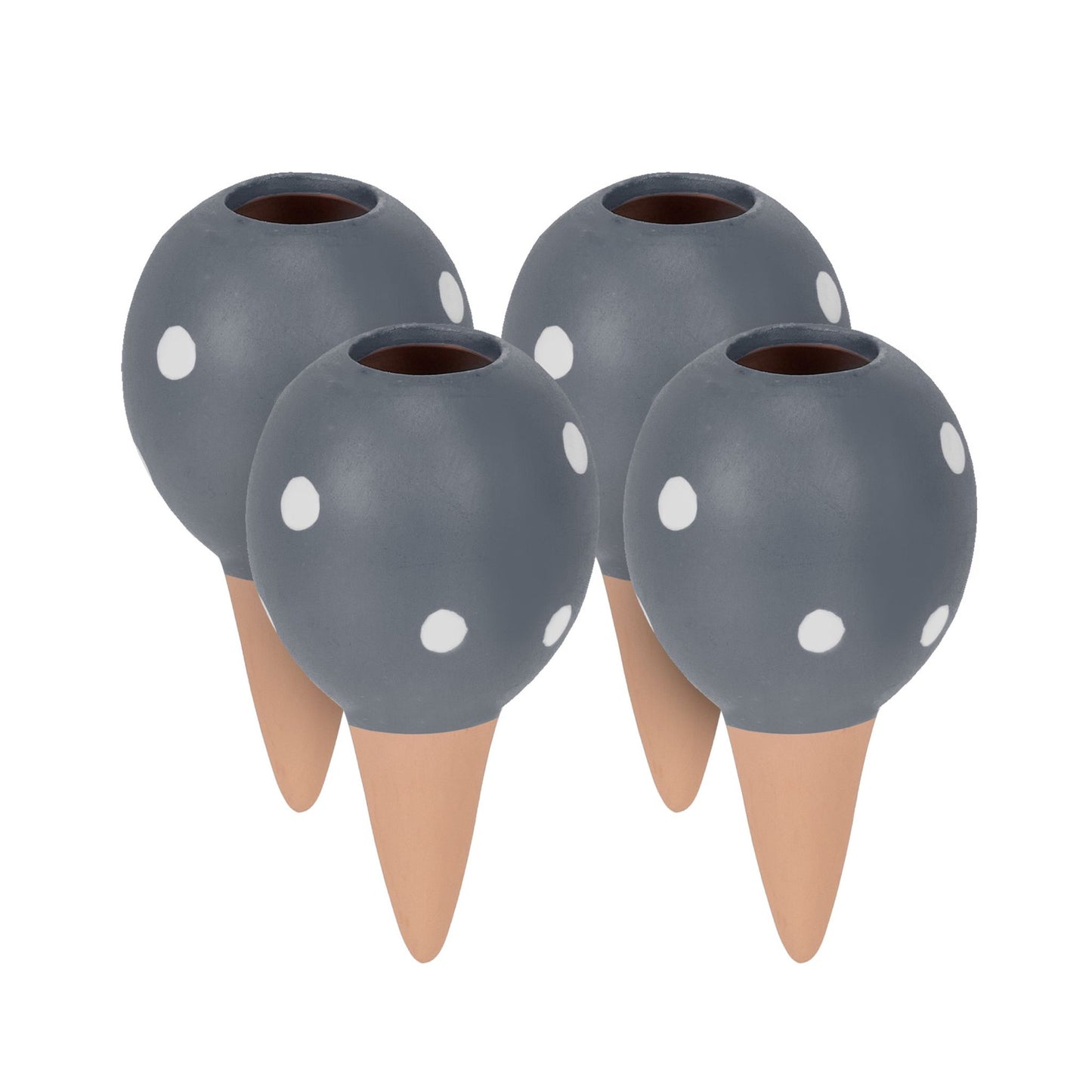 Gray clay cone set of 4