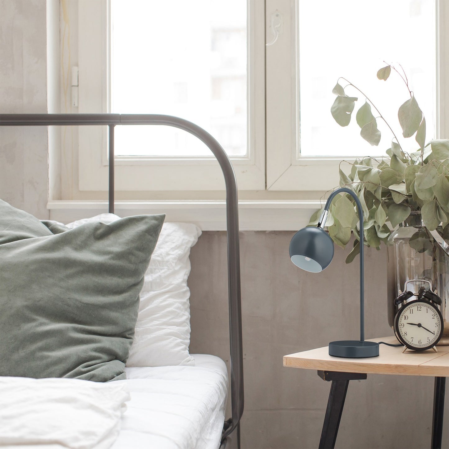 Gray desk lamp