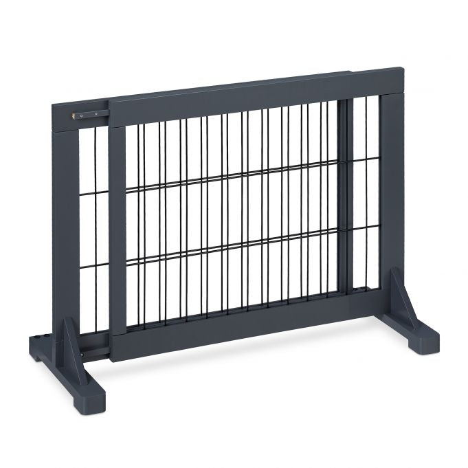 Gray retractable security gate