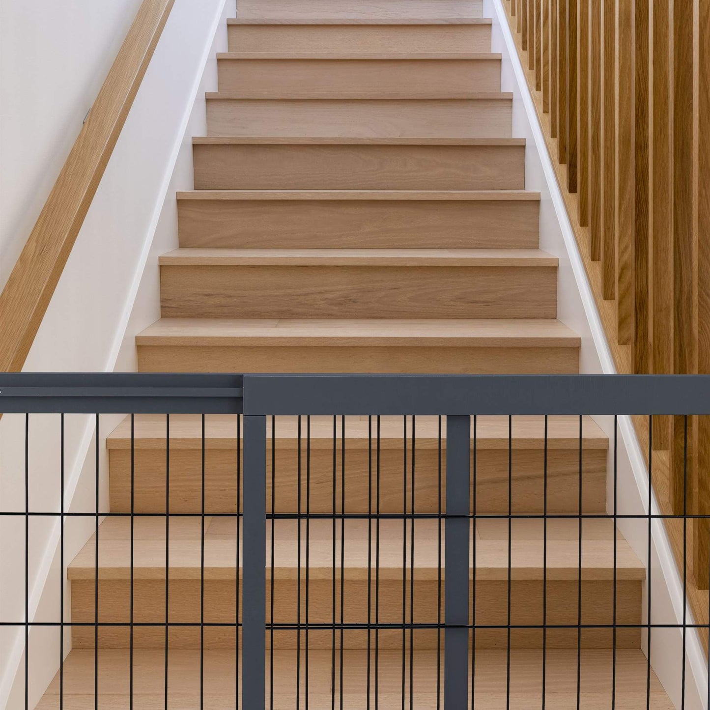 Gray retractable security gate