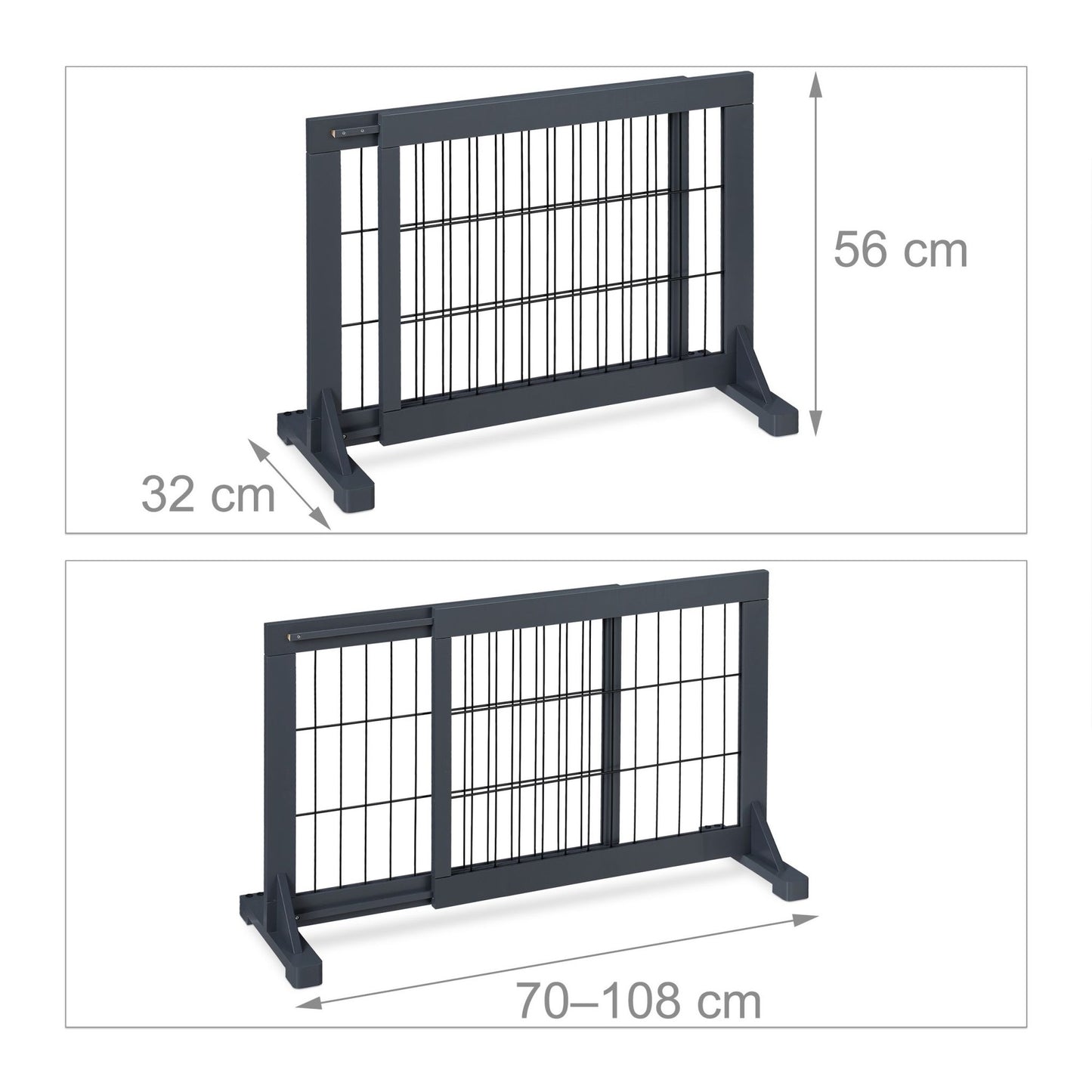 Gray retractable security gate