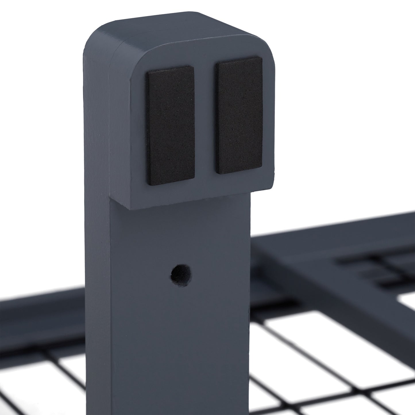 Gray retractable security gate