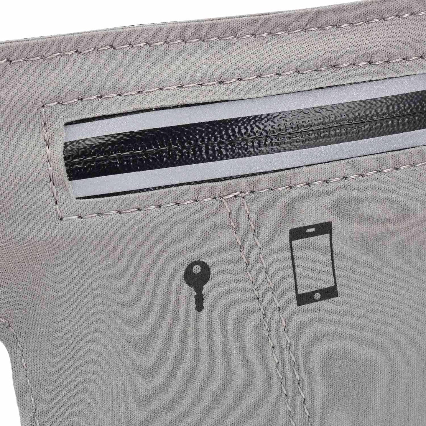 Gray running bag