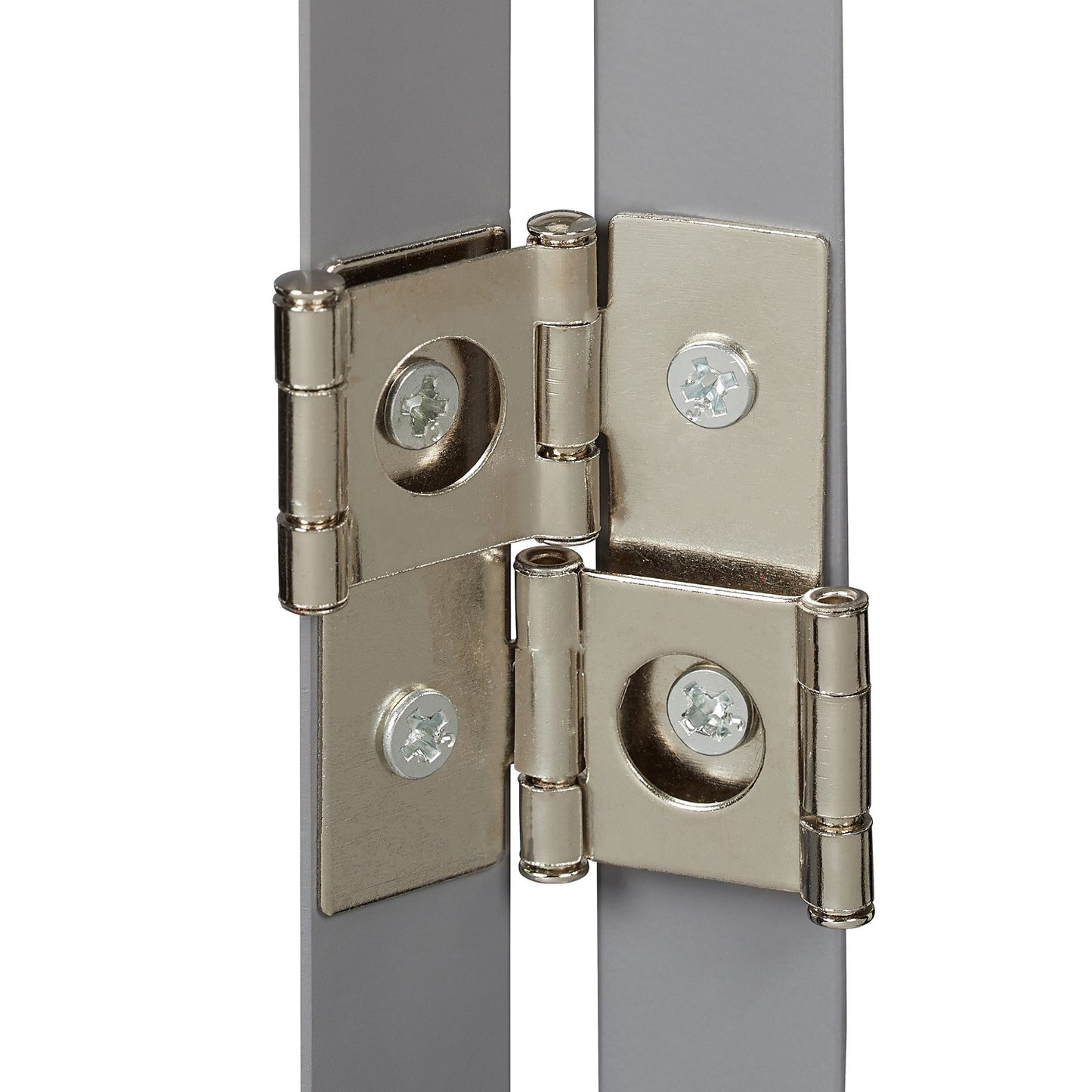 Gray security gate with door 92 cm