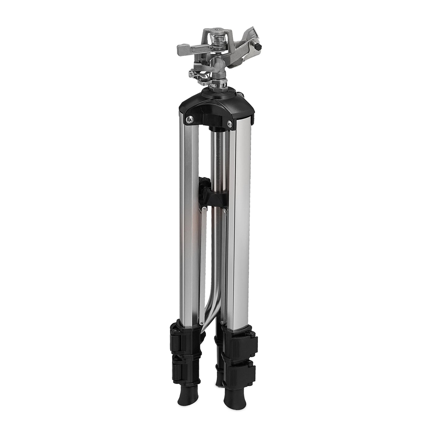 Gray sprinkler with metal stand