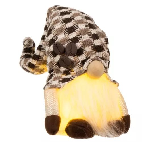 Gray standing elf - glowing LED 20354