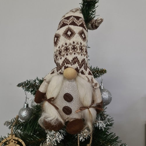 Gray standing gnome with LED 23754