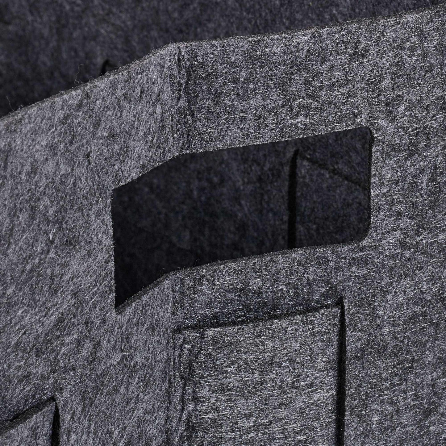 Gray storage basket in felt Set of 2
