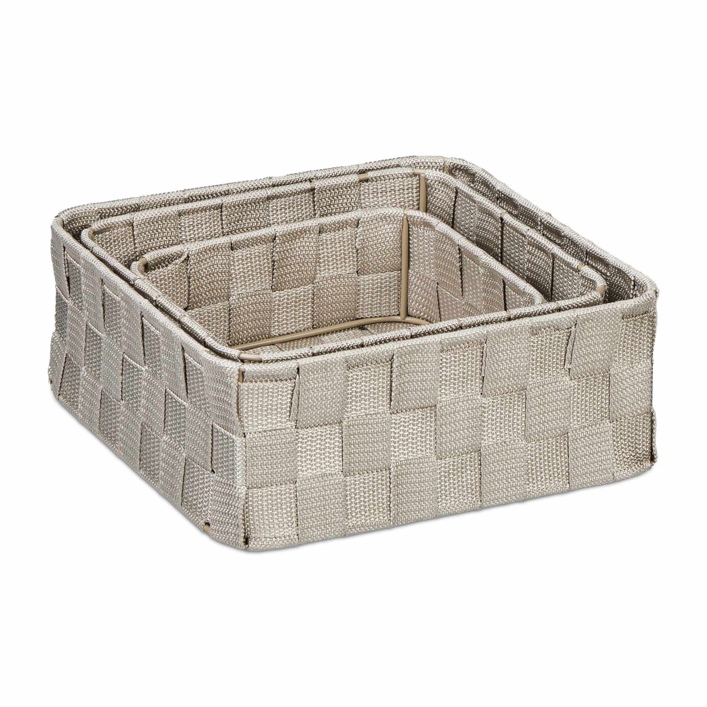 Gray storage basket set of 3