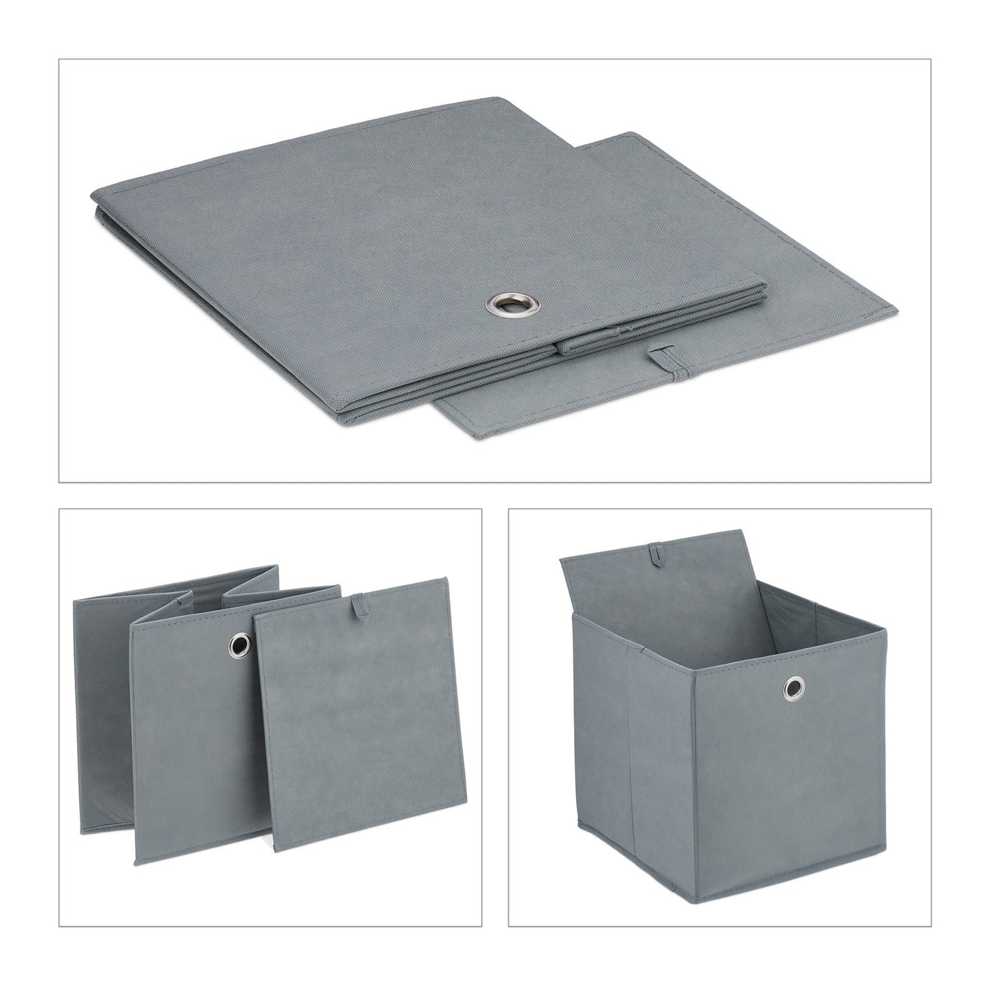 Gray storage box - 4 pcs