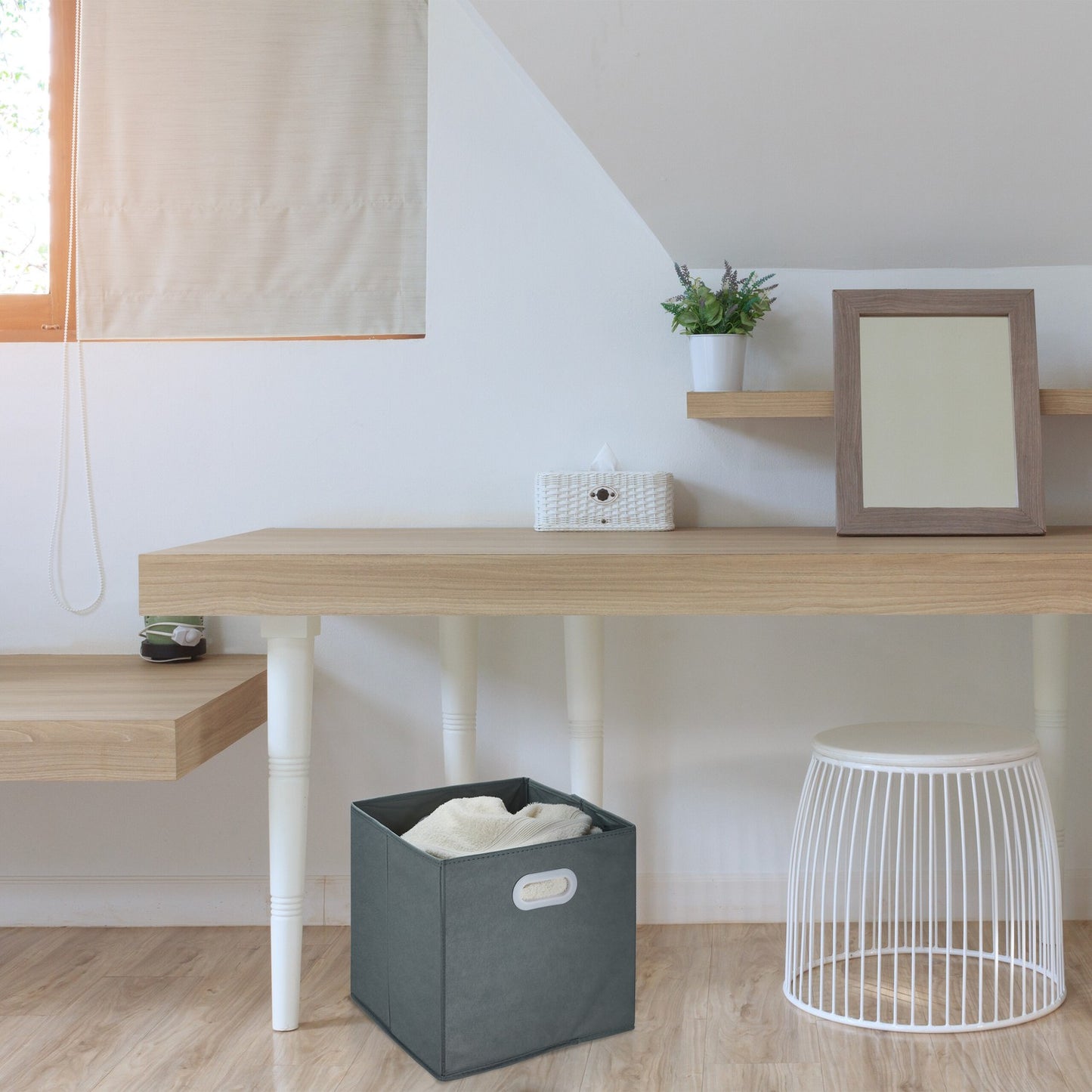 Gray storage box - set of 4