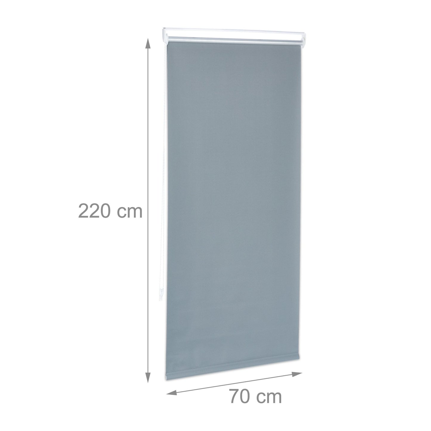 Gray thermal roller blind 220 cm long