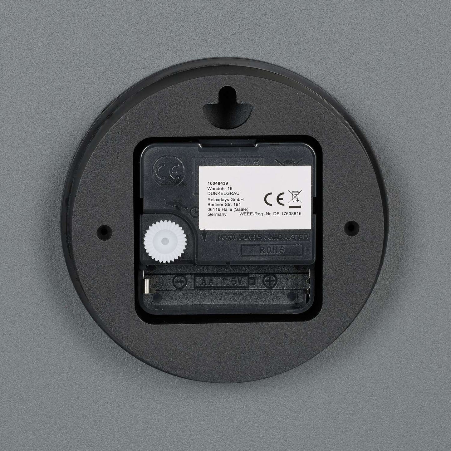 Gray wall clock