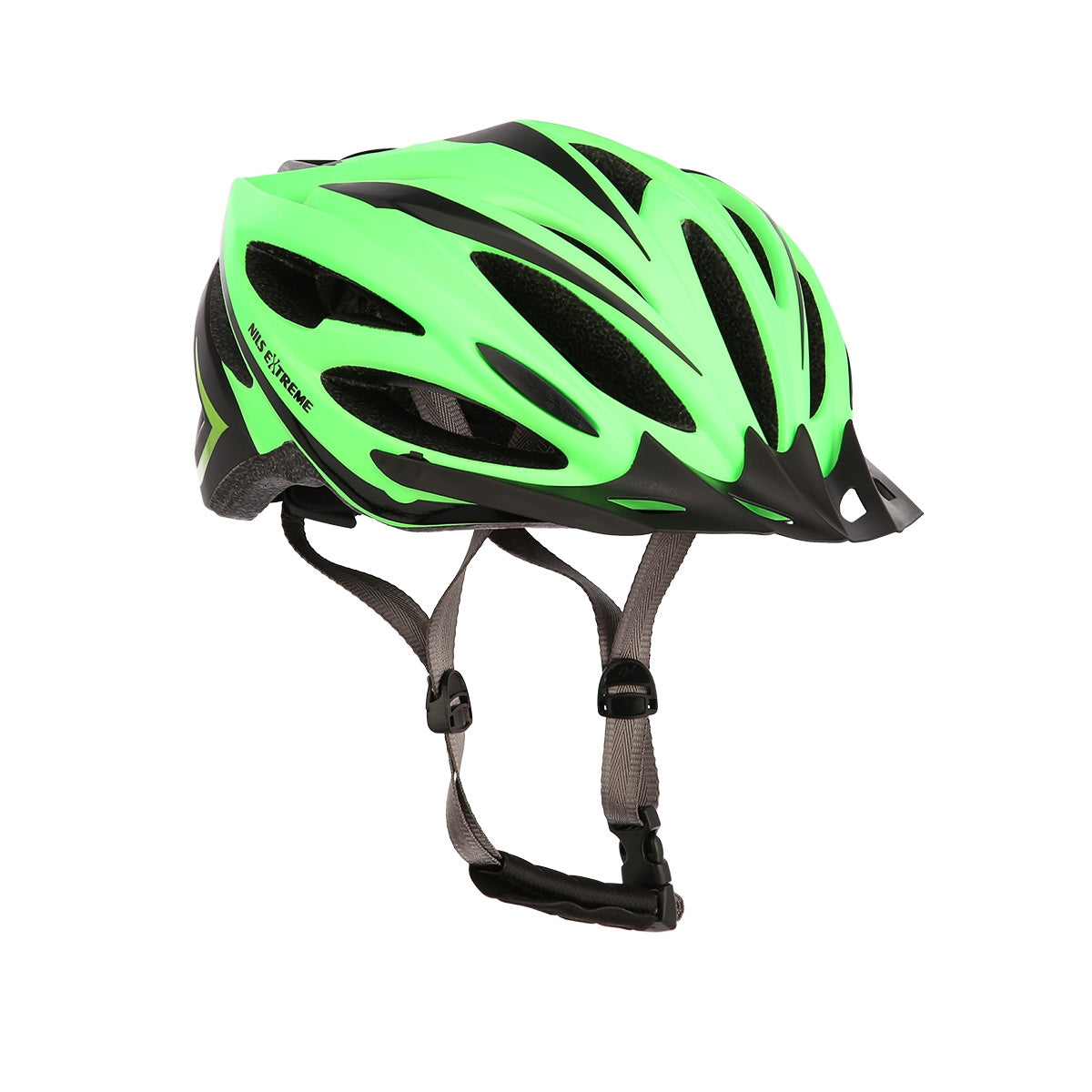 Green-Black Medium Helmet, 53-58cm Size