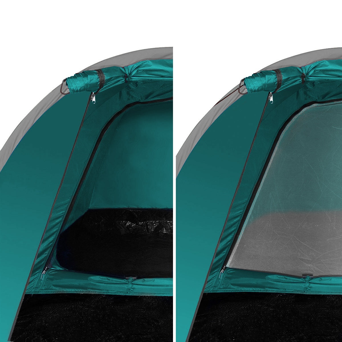 Green Camping Tent for Hikers, 2-Person Capacity