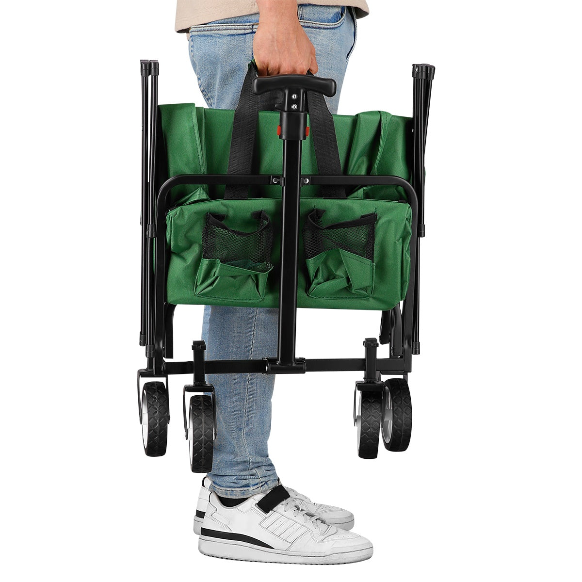 Green Folding Wagon, Compact and Portable