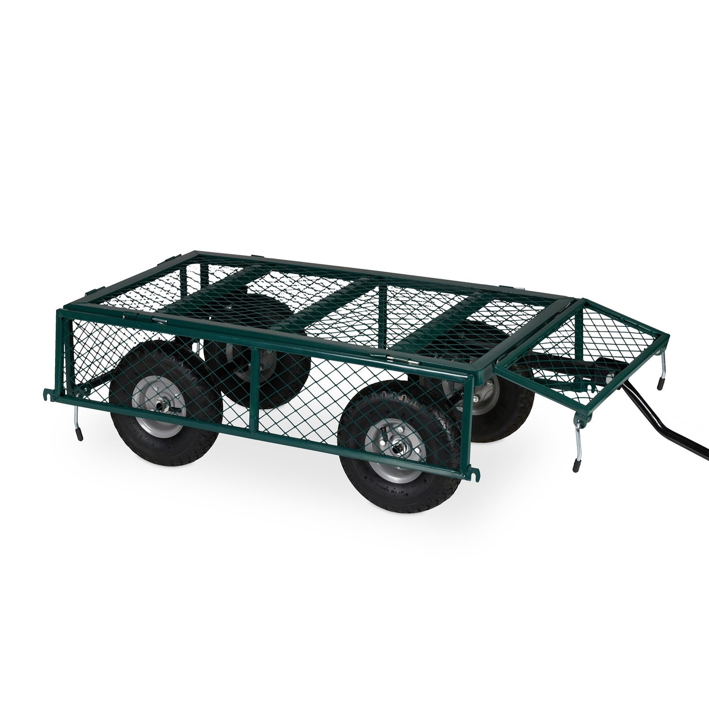 Green Heavy-Duty Cart with Folding Sides