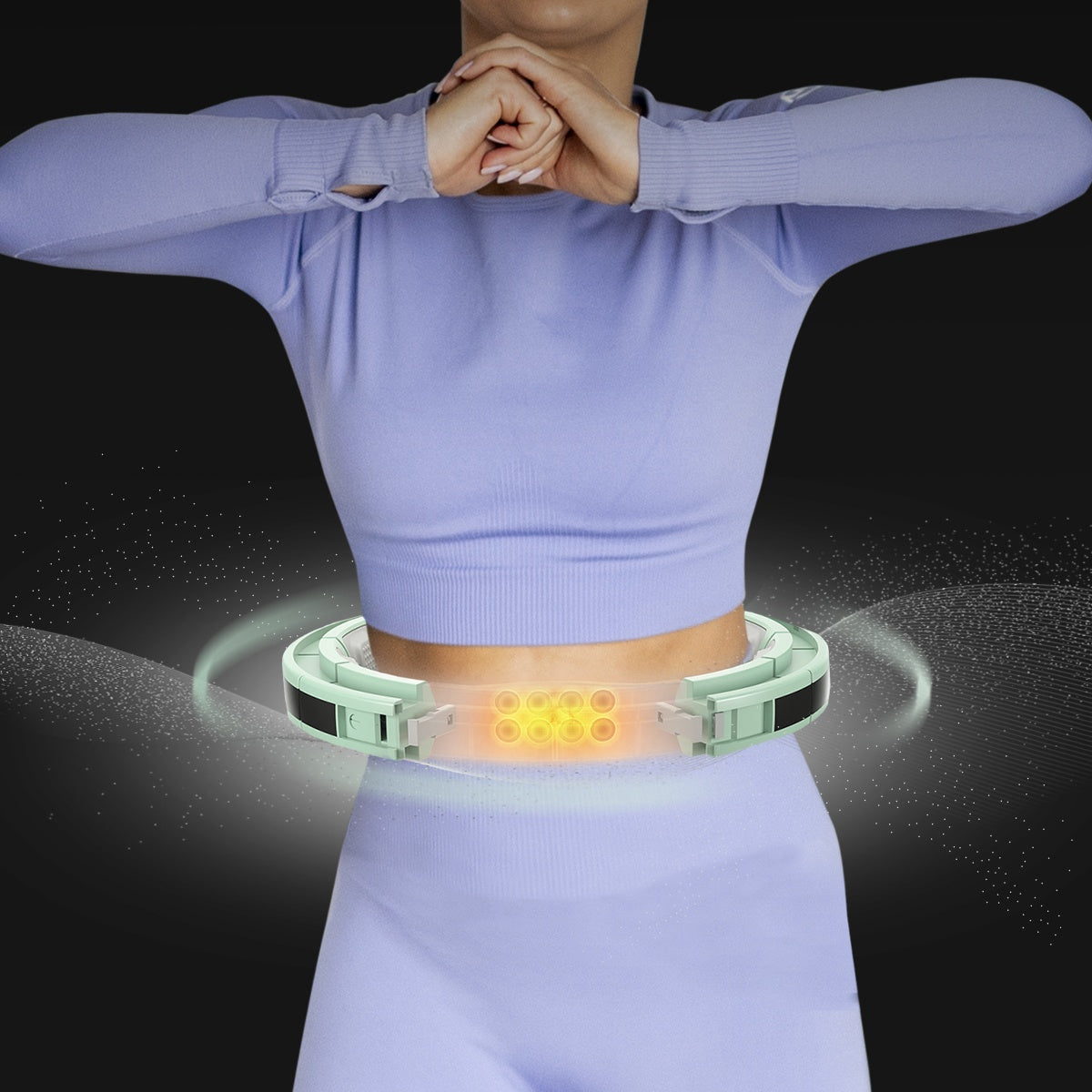 Green Magnetic Weighted Hula Hoop with Counter