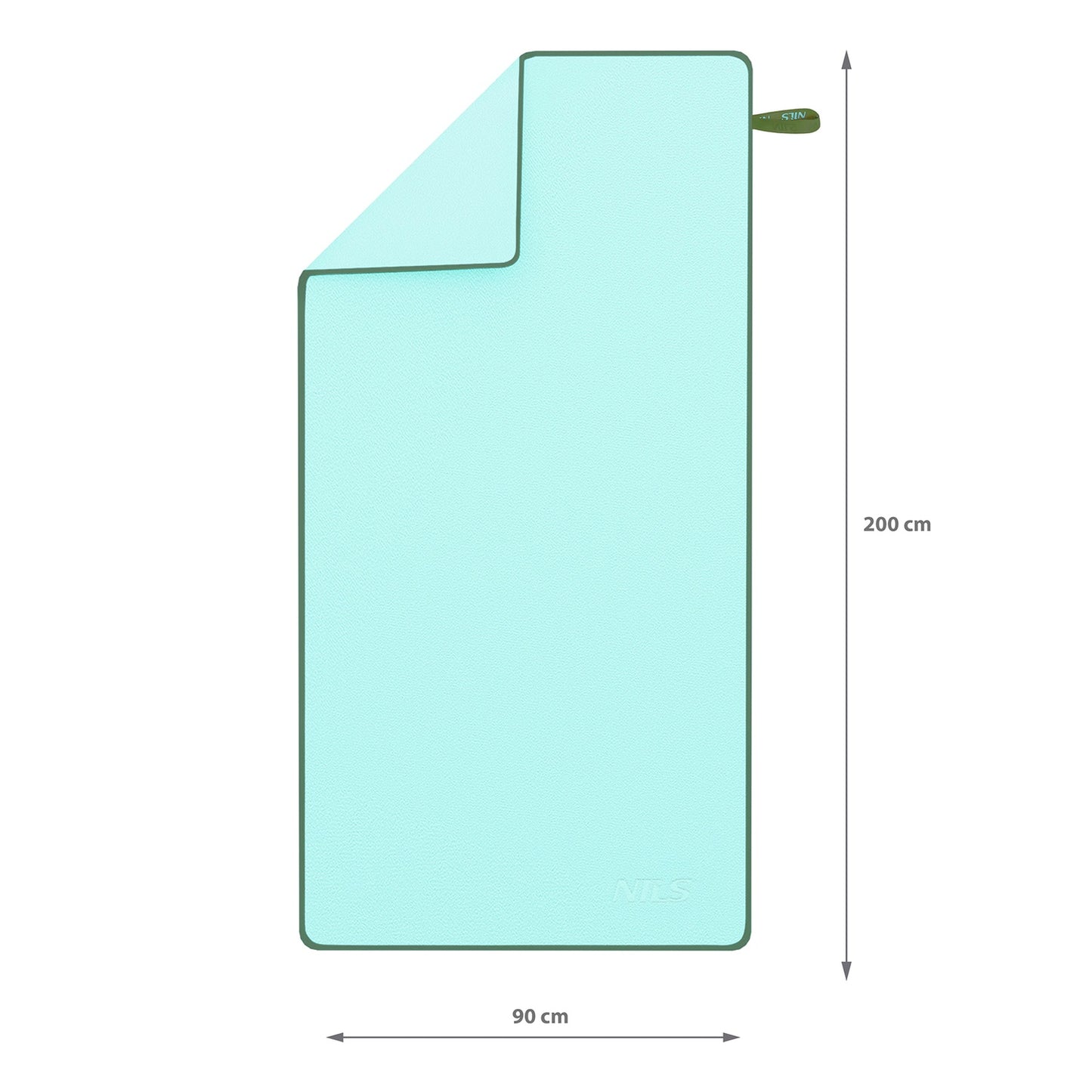 Green Microfibre Towel 200x90 cm