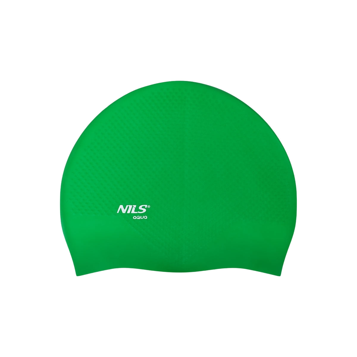 Green Silicone Swimming Cap – Solid Color, Dotted Design