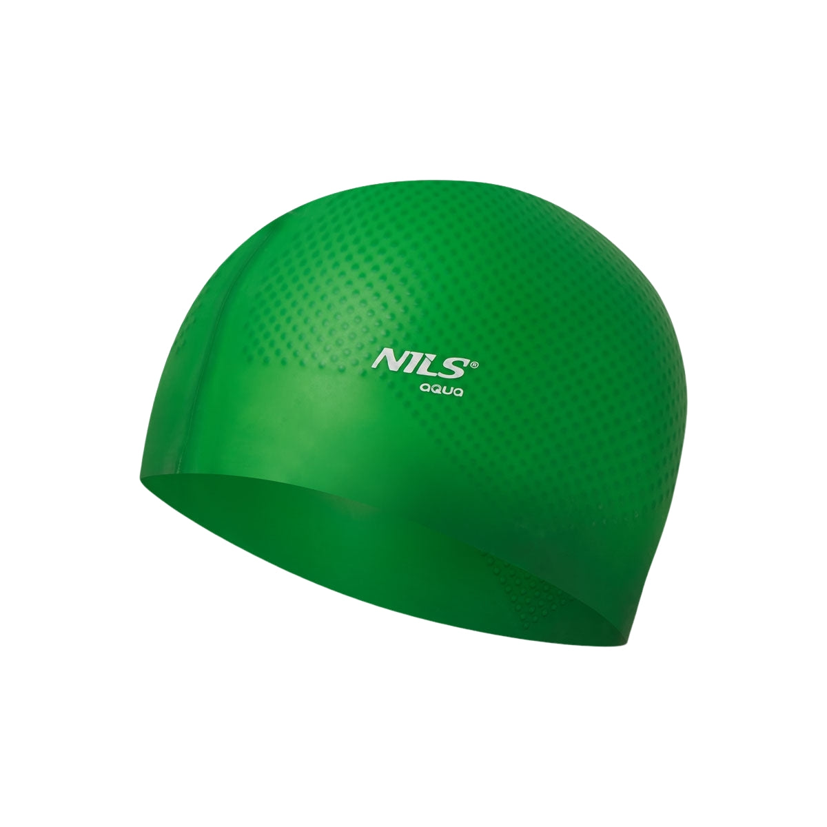 Green Silicone Swimming Cap – Solid Color, Dotted Design