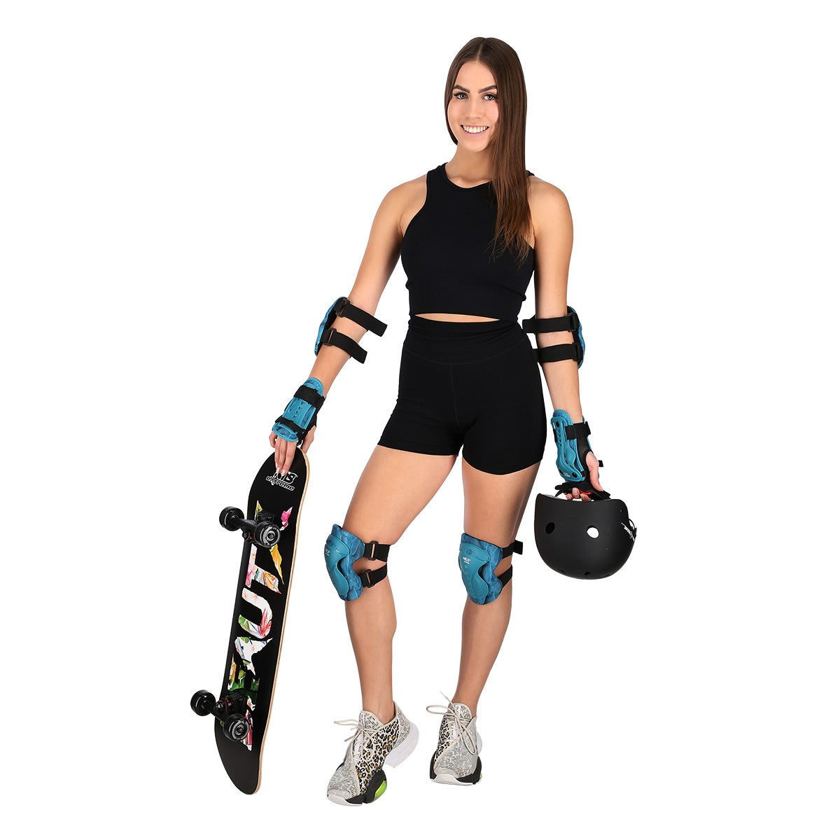 Green Size S Knee and Elbow Protectors Set
