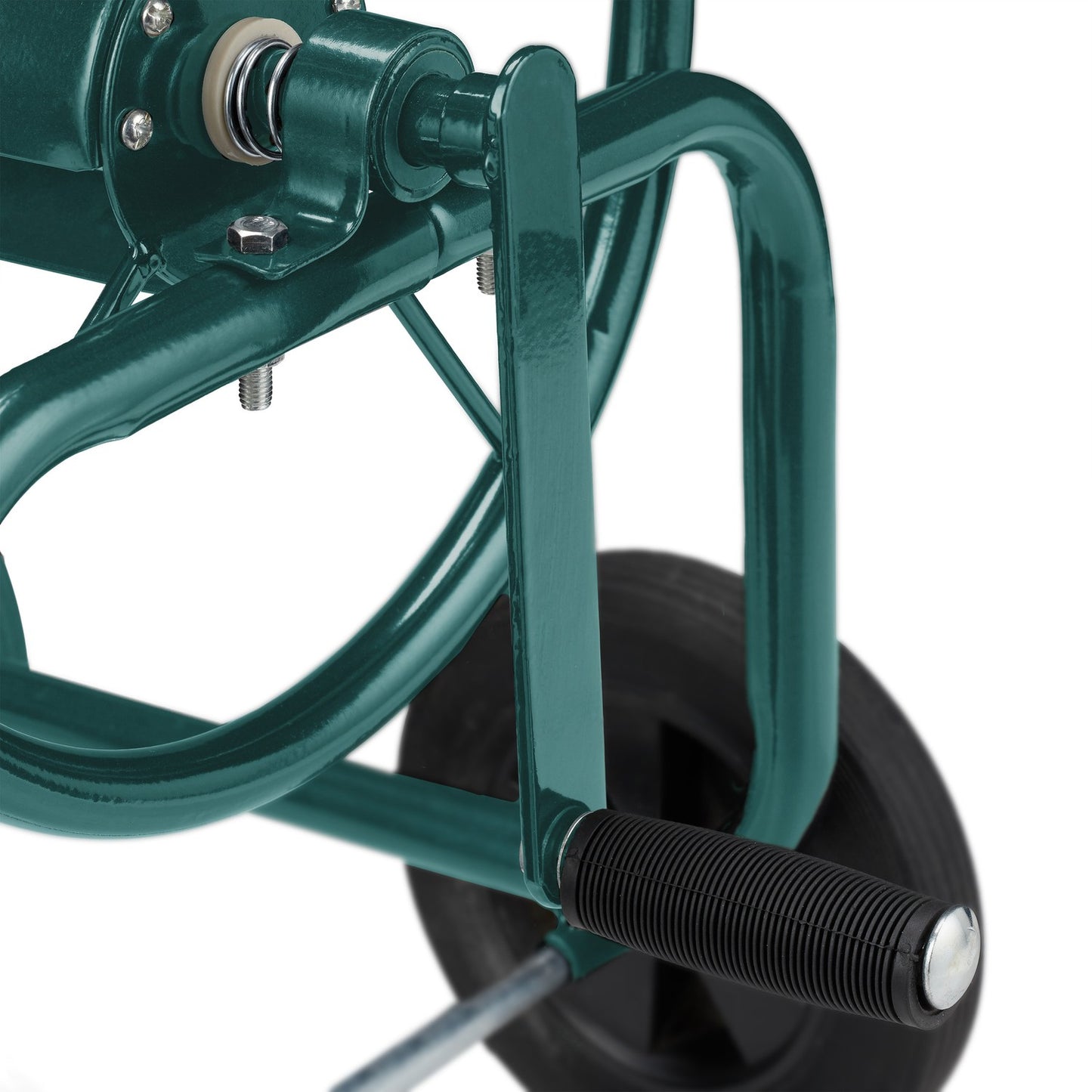 Green Steel Hose Trolley