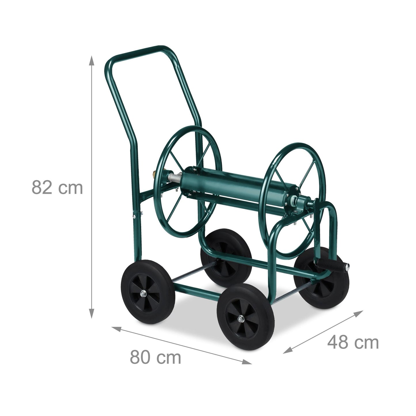 Green Steel Hose Trolley