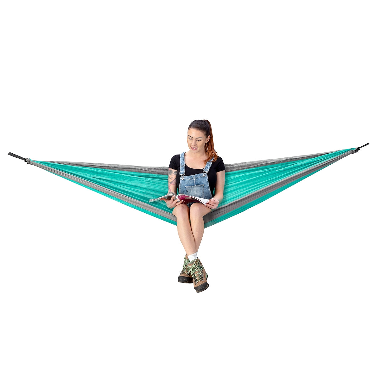 Green Tourist Hammock, Lightweight, Portable Design