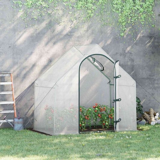 Greenhouse - 180x100x168 cm PE Film, Winterproof, White