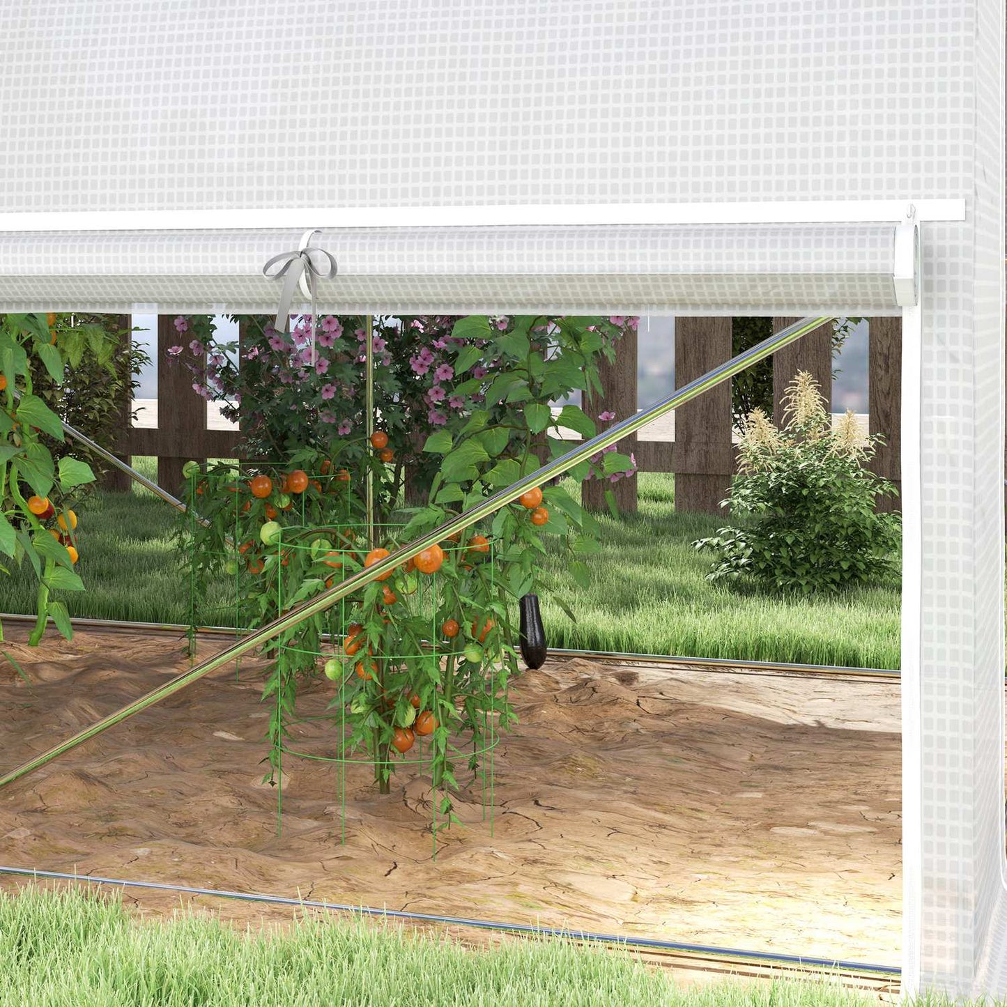 Large film greenhouse, 3x2x2m, UV resistant, roll-up sides