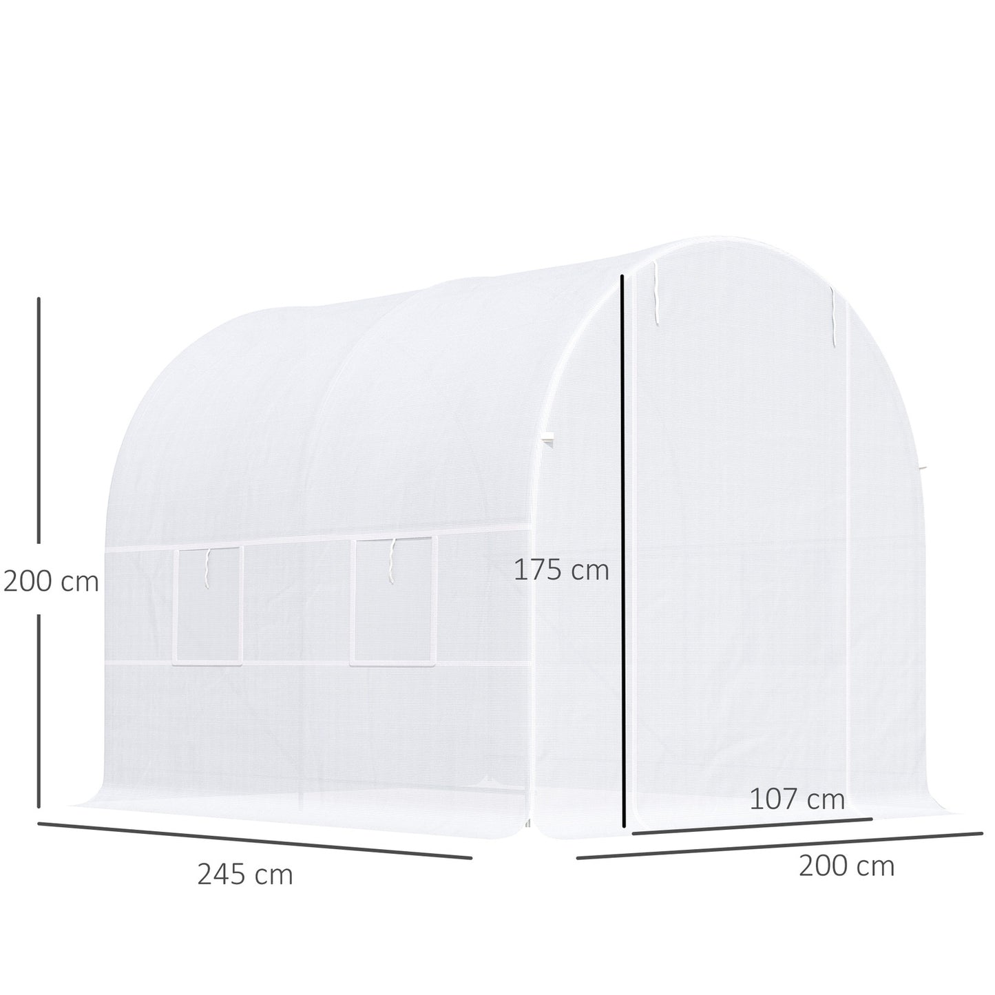 Greenhouse film for plants, 245x200x200 cm