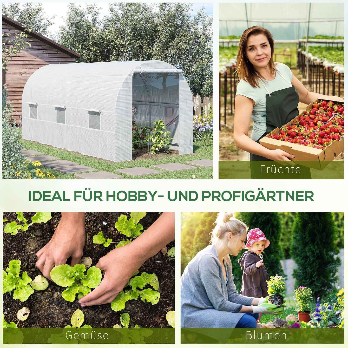 Greenhouse film, 450x200x200 cm, UV-resistant