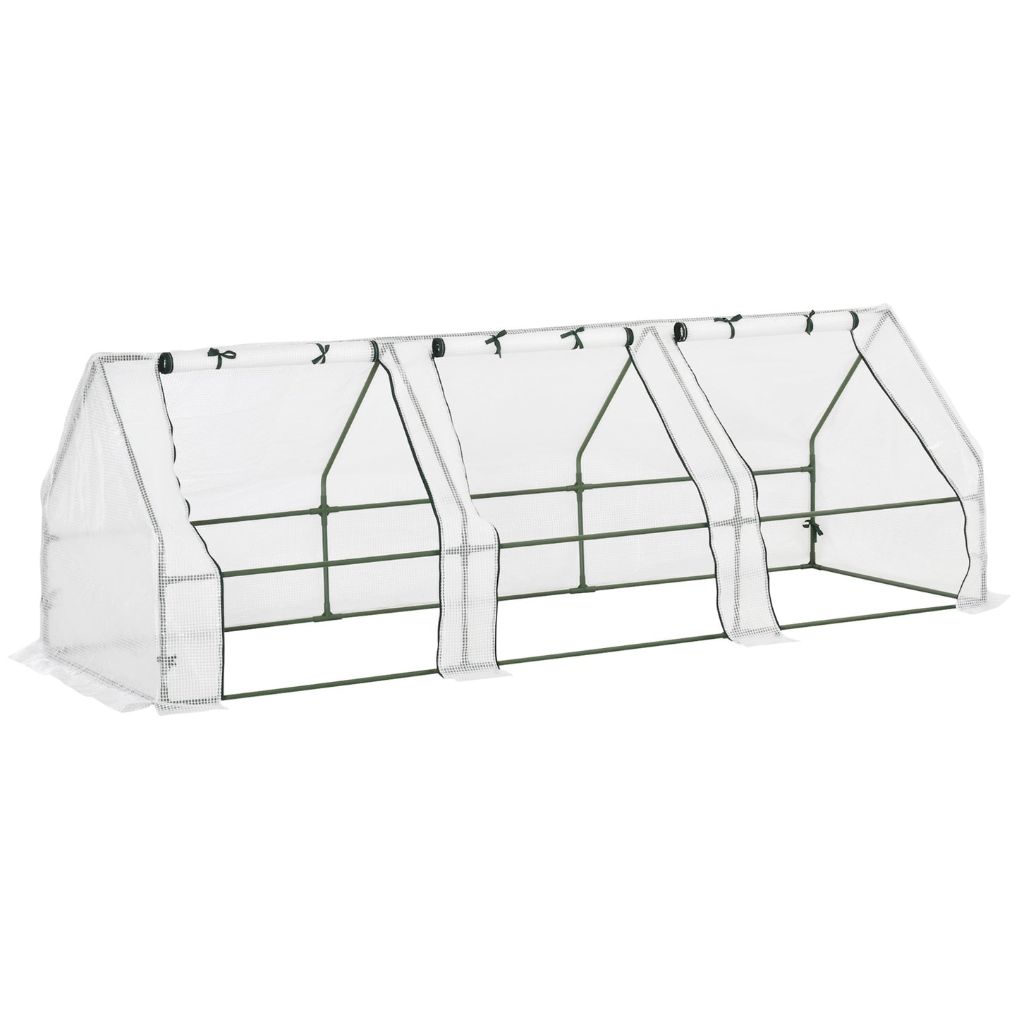 Greenhouse cold frame for tomatoes, 270x90x90 cm, White