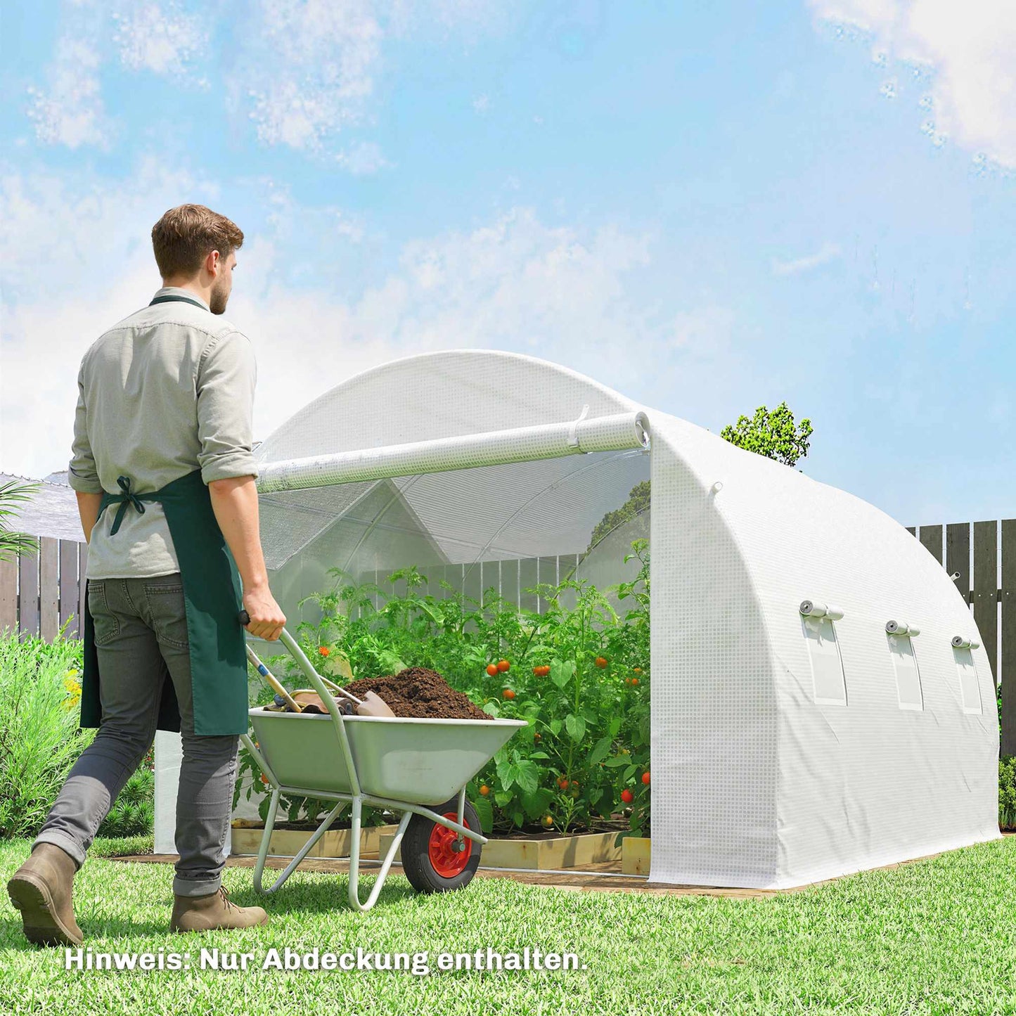Greenhouse PE Cover, 300x300x200 cm, Waterproof