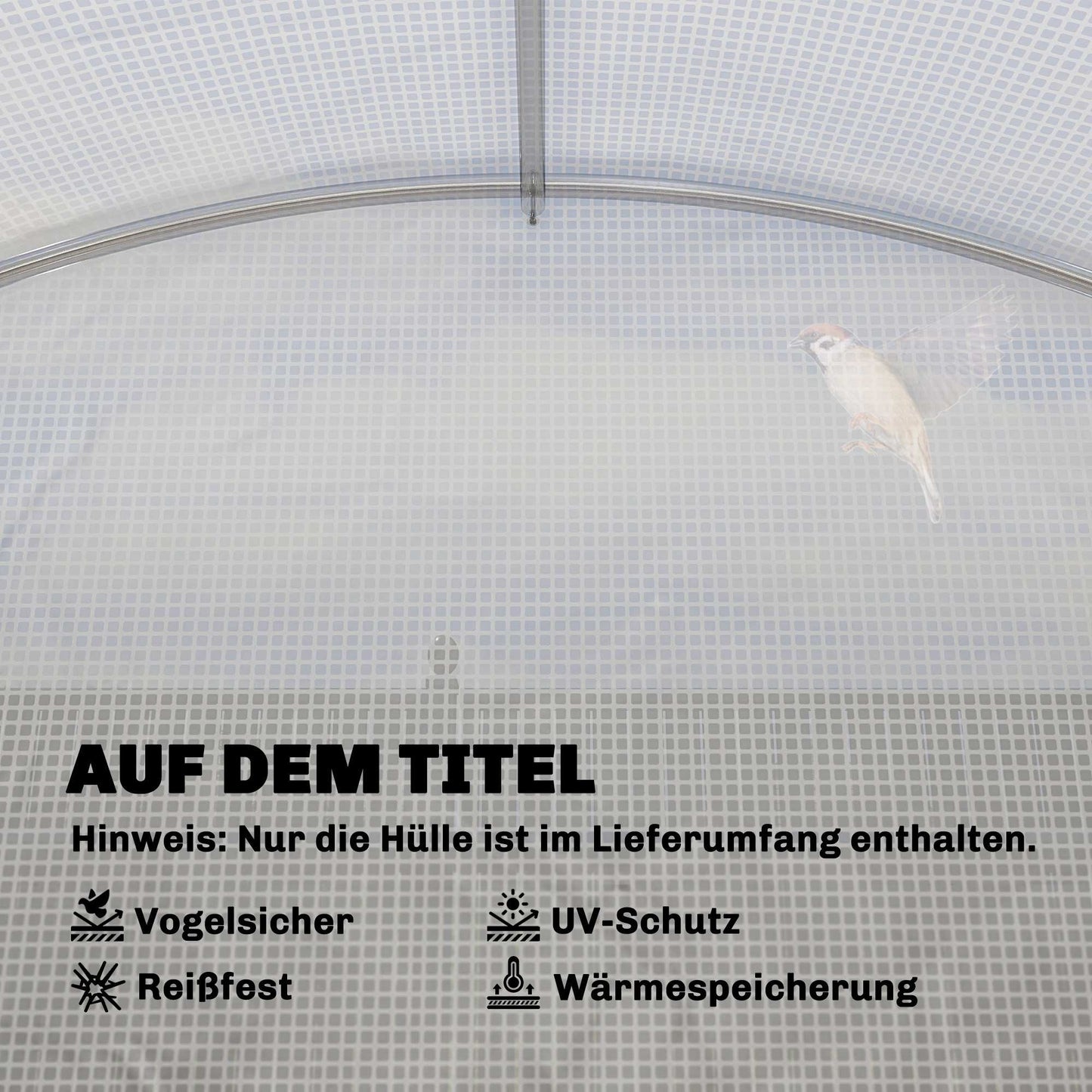 Greenhouse PE Cover, 300x300x200 cm, Waterproof