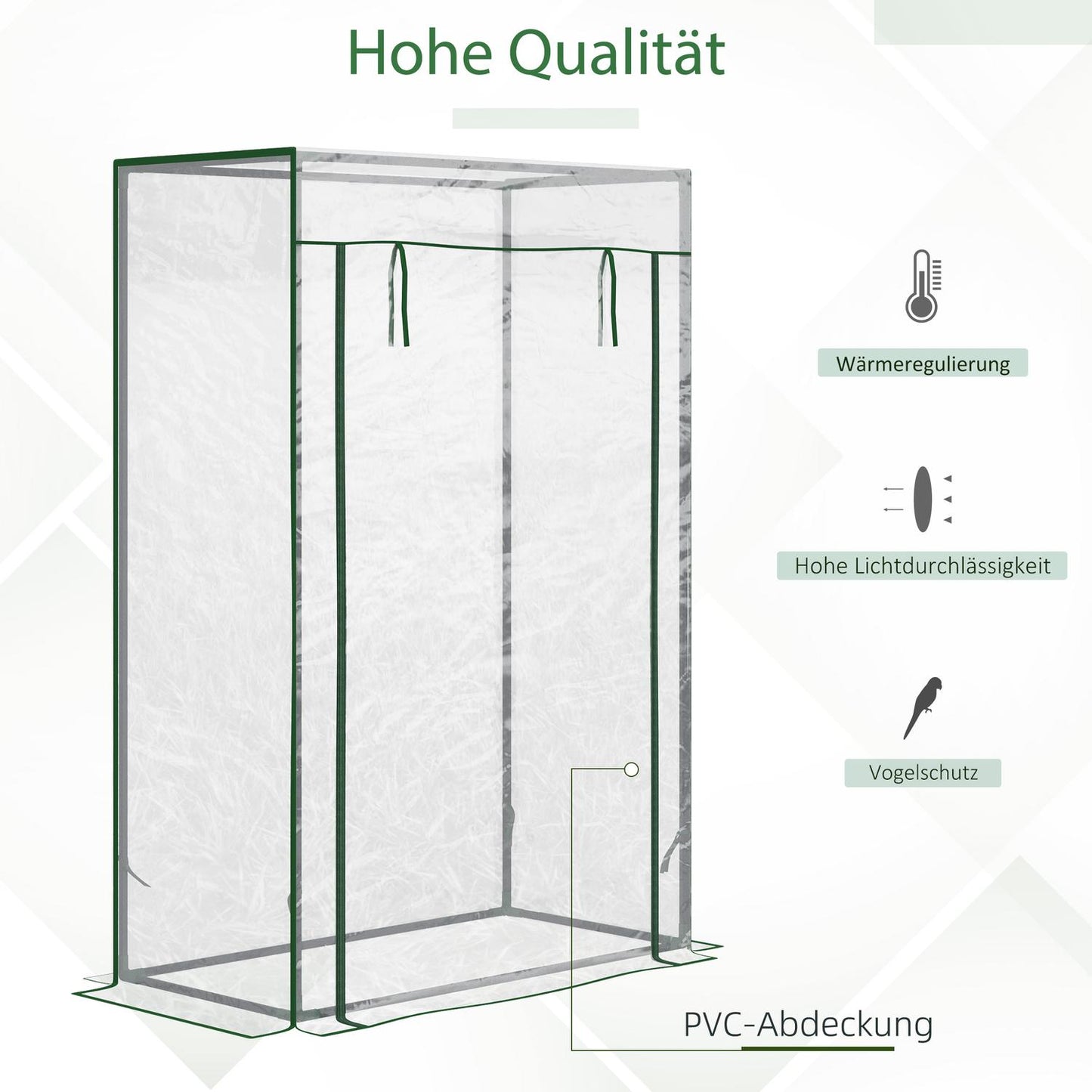 Greenhouse tomato house, RollUp door, 100x50x150 cm