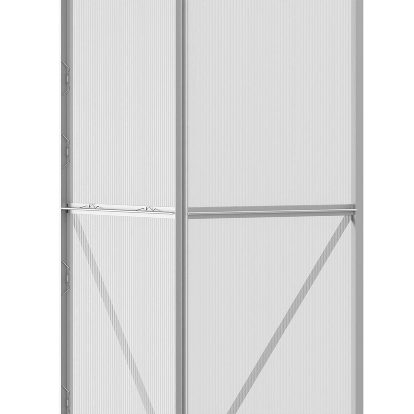 Polycarbonate greenhouse with sliding door for garden use