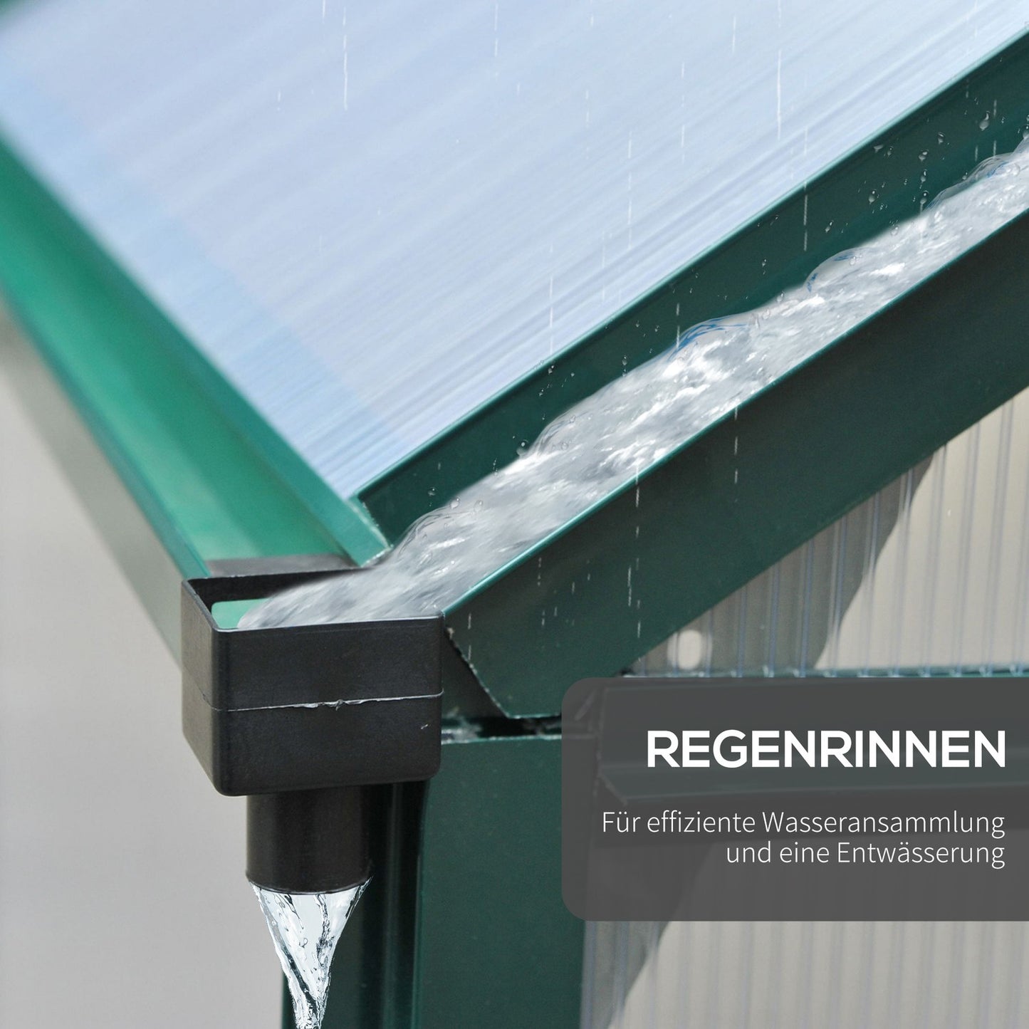 Walk-in greenhouse, aluminum frame, weatherproof