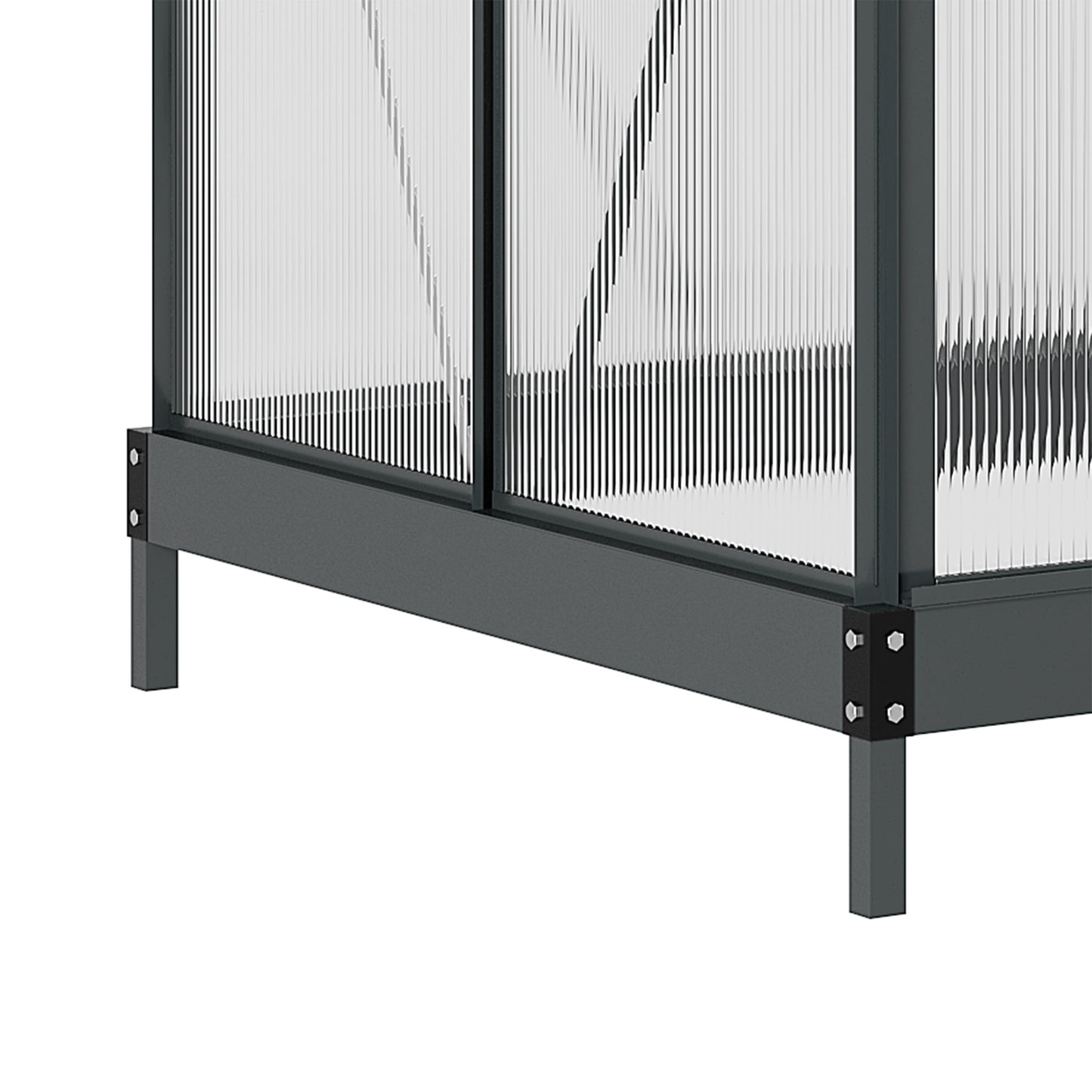 Aluminum Walk-In Greenhouse 190x132x201 cm, Skylight, Weatherproof