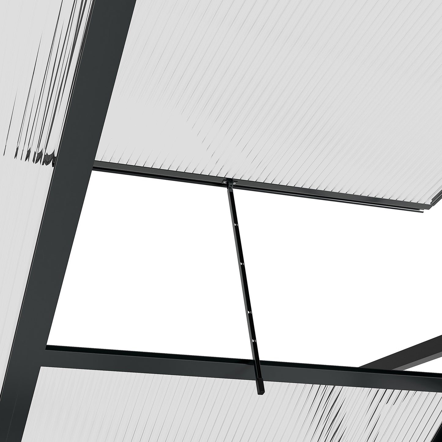 Aluminum Walk-In Greenhouse 190x132x201 cm, Skylight, Weatherproof