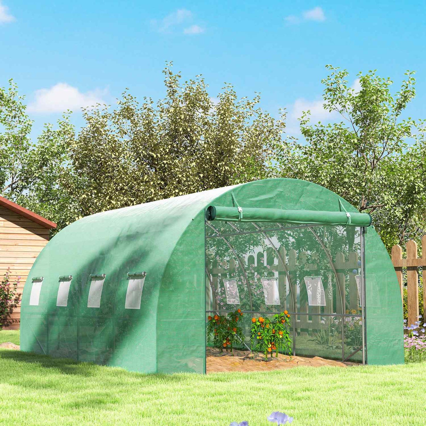 Large film greenhouse, 4x3x2m, window & UV protection